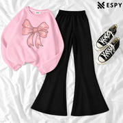 Women's Premium 2-Piece Sweatshirt & Flared Pants Co-Ord Set