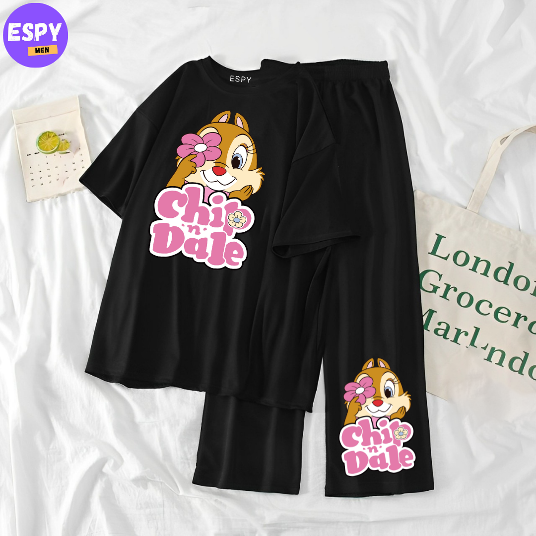 Women Summer Casual Two Piece Sets  Printed T-Shirt And Straight Pants Outfits