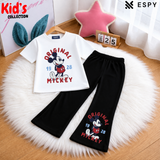Trendy Kids 2-Piece Outfit Set – Top & Black Flared Pants