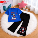 Trendy Kids 2-Piece Outfit Set – Top & Black Flared Pants