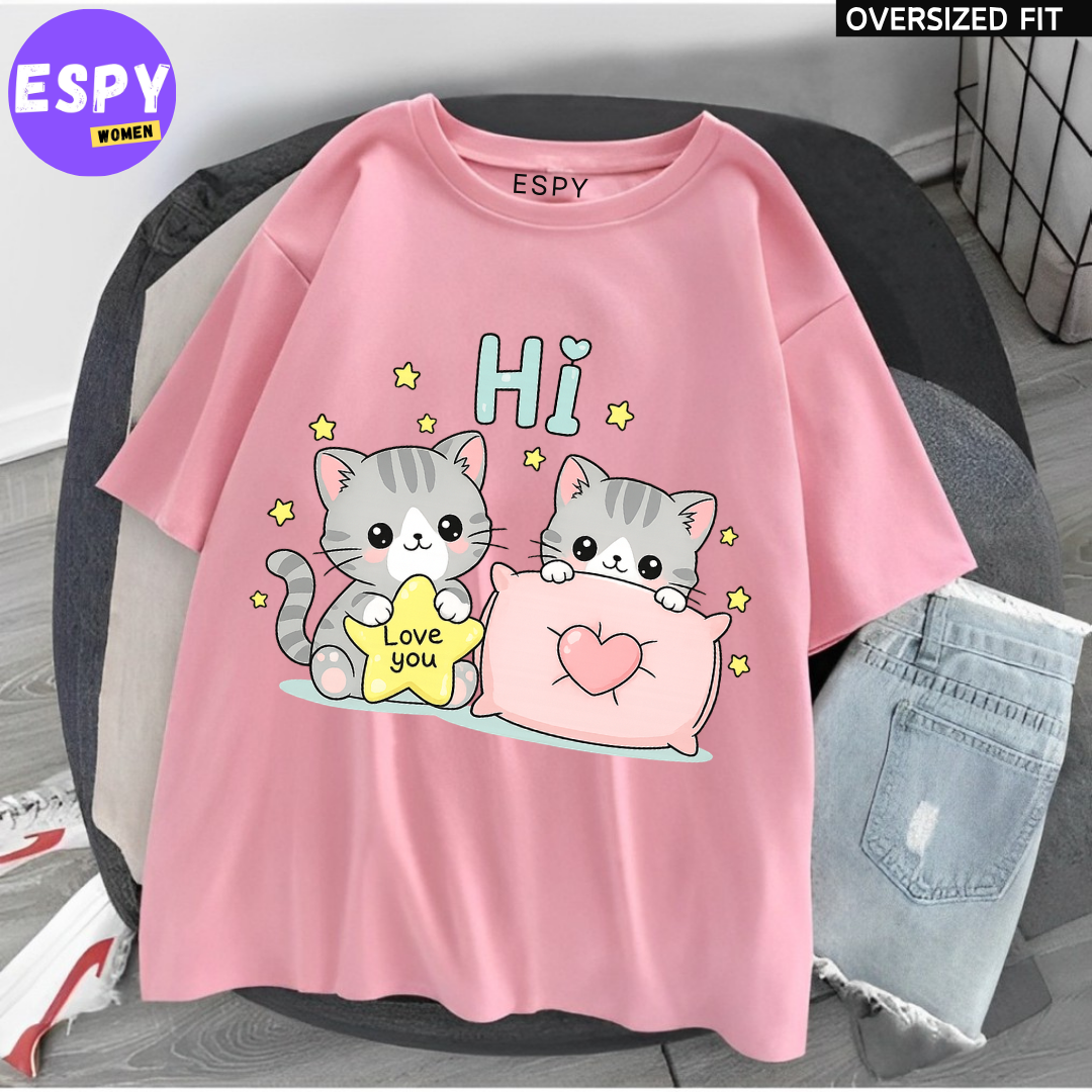 Urban Kawaii Oversized T-Shirt – Women’s Loose Summer Fit