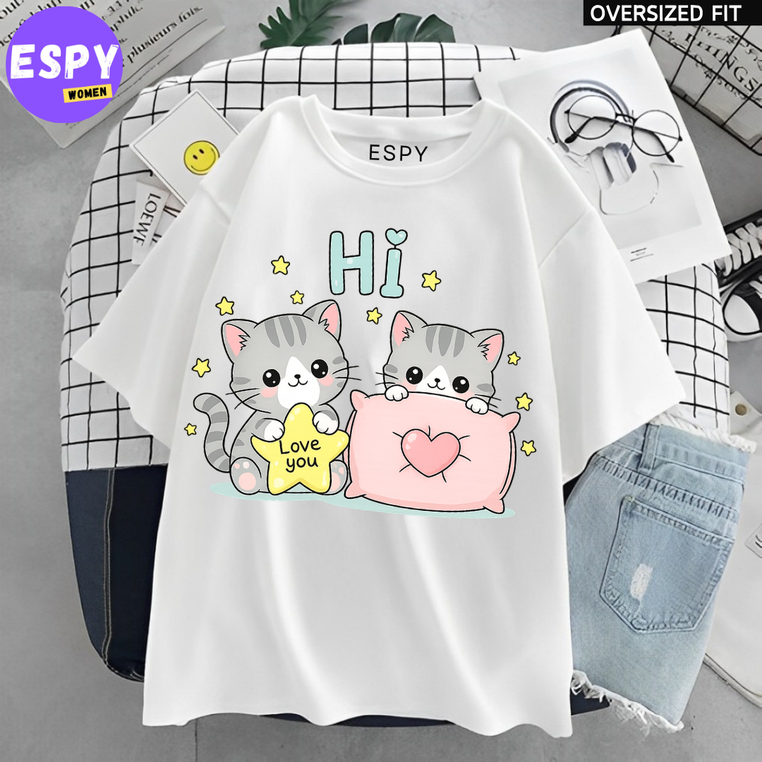 Urban Kawaii Oversized T-Shirt – Women’s Loose Summer Fit