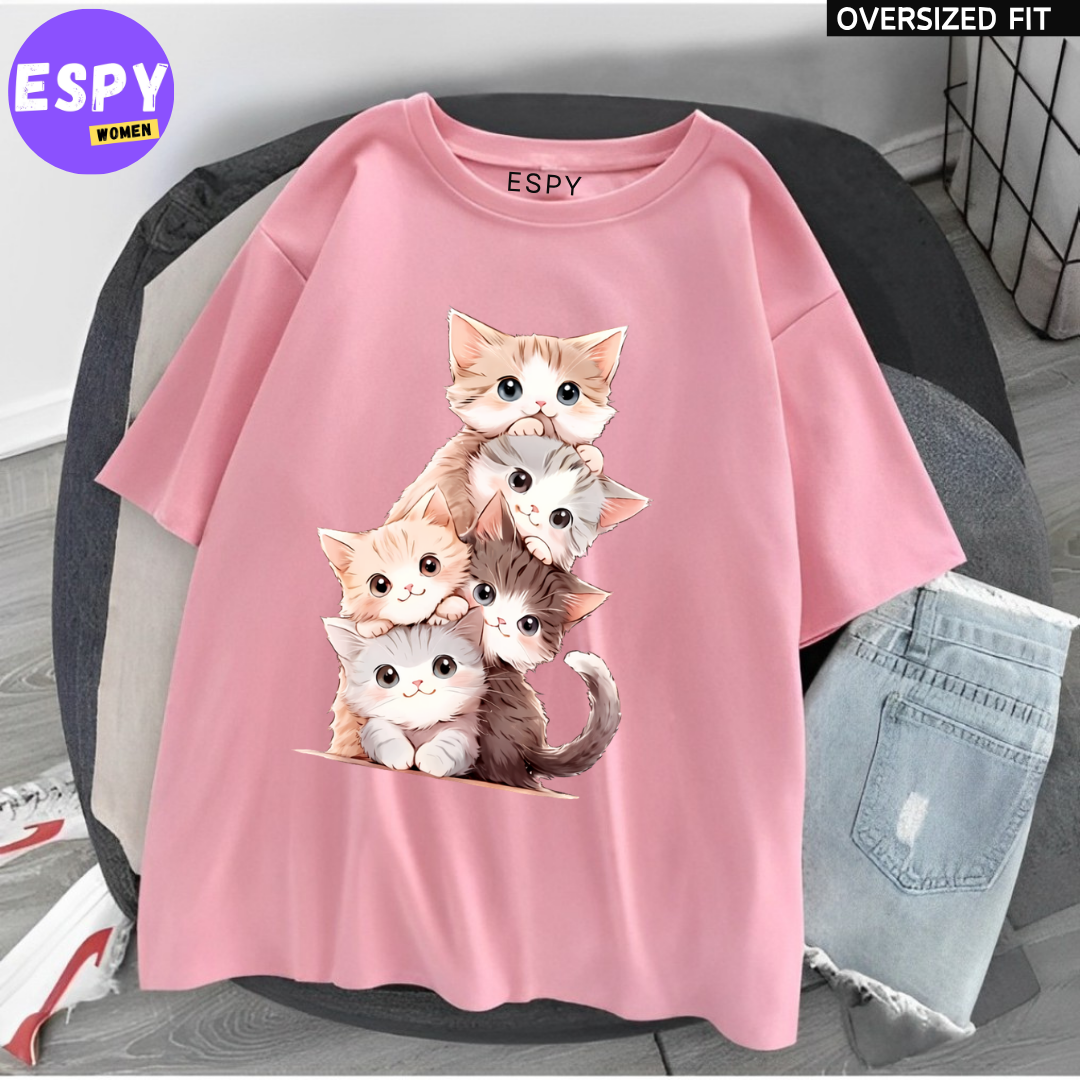 Urban Kawaii Oversized T-Shirt – Women’s Loose Summer Fit