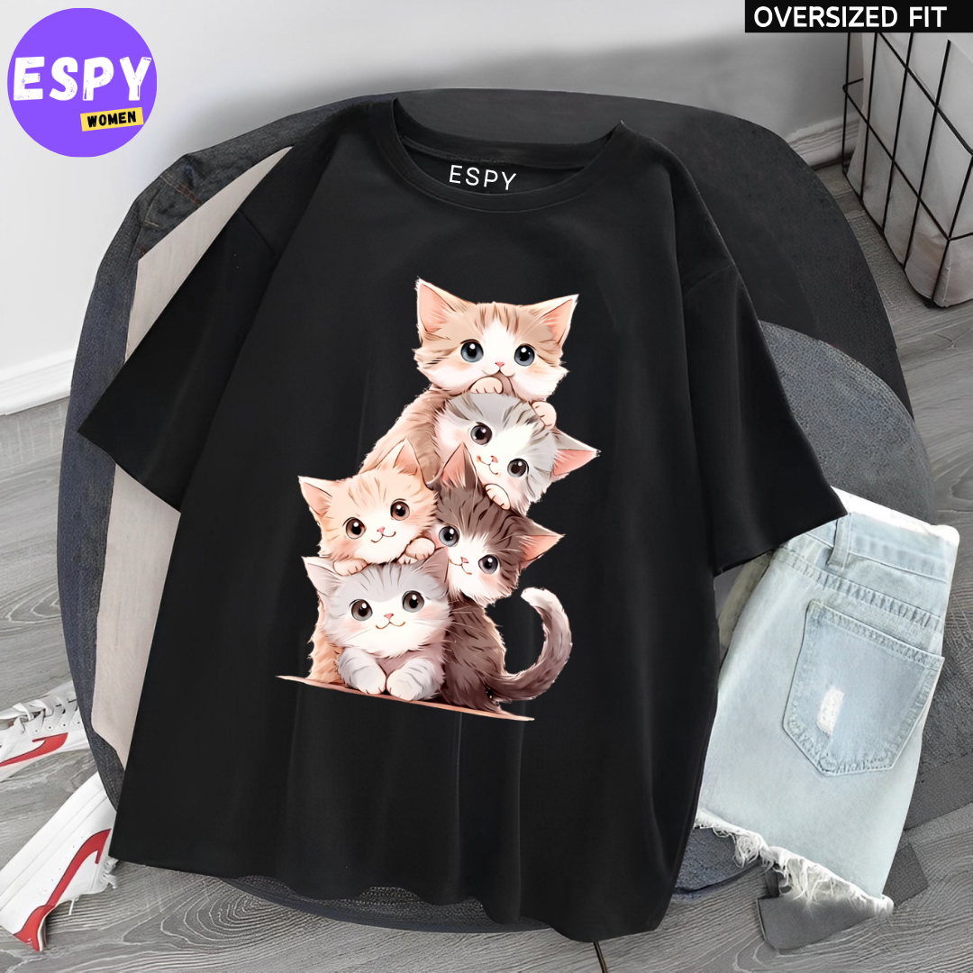 Urban Kawaii Oversized T-Shirt – Women’s Loose Summer Fit