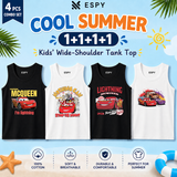 Boys & Girls Sleeveless Tank Tops – 4 PCS Cotton Combo Set