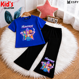Trendy Kids 2-Piece Outfit Set – Top & Black Flared Pants