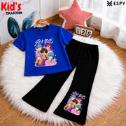 Trendy Kids 2-Piece Outfit Set – Top & Black Flared Pants