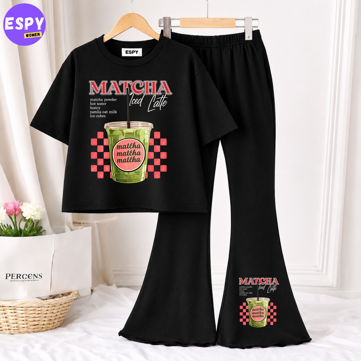 Trendy Women’s Co-Ord Set – Loose Fit Tee & Bootcut Pants