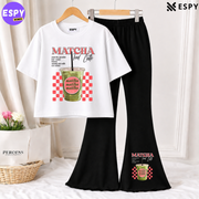 Trendy Women’s Co-Ord Set – Loose Fit Tee & Bootcut Pants