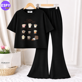 Trendy Women’s Co-Ord Set – Loose Fit Tee & Bootcut Pants