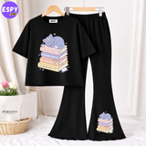 Trendy Women’s Co-Ord Set – Loose Fit Tee & Bootcut Pants