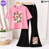 Trendy Women’s Co-Ord Set – Loose Fit Tee & Bootcut Pants