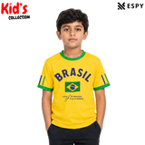 Kids Brazil World Cup Cotton Drop Shoulder T-Shirt