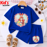 Kids Matching Drop Shoulder T-Shirt and Shorts Set