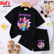 Kids Matching Drop Shoulder T-Shirt and Shorts Set