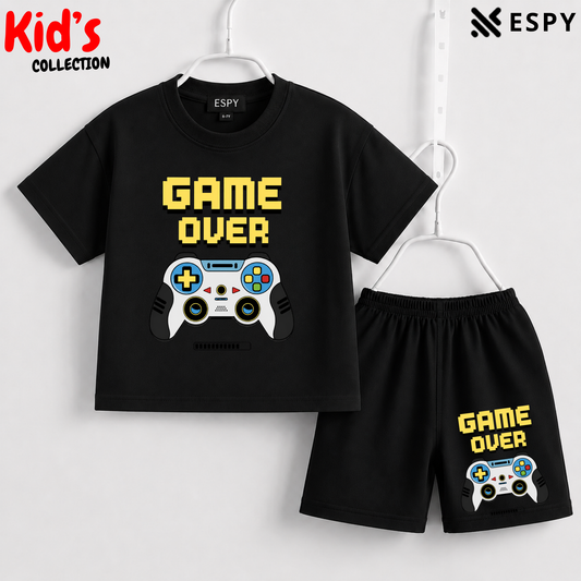 Premium Cotton Kids Co-Ord Set | Drop Shoulder T-Shirt & Shorts