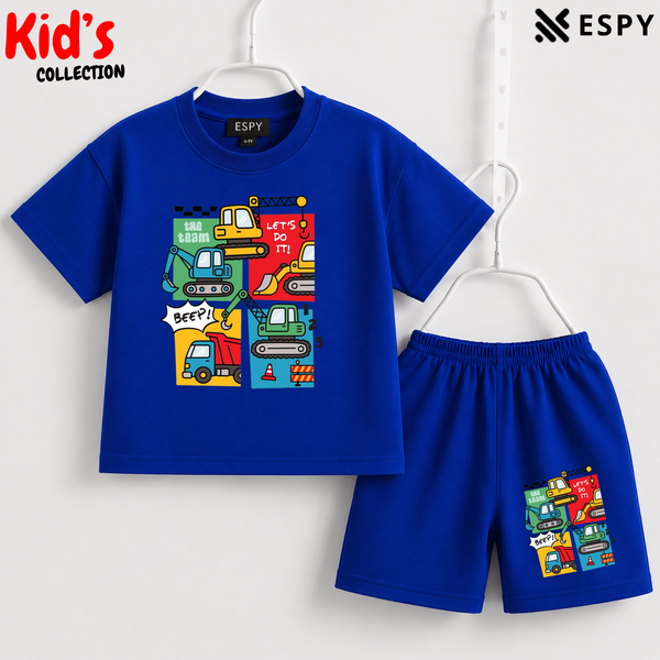Premium Cotton Kids Co-Ord Set | Drop Shoulder T-Shirt & Shorts