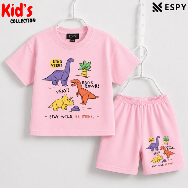 Premium Cotton Kids Co-Ord Set | Drop Shoulder T-Shirt & Shorts