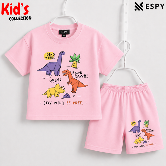 Premium Cotton Kids Co-Ord Set | Drop Shoulder T-Shirt & Shorts