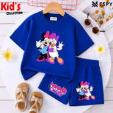 Kids Matching Drop Shoulder T-Shirt and Shorts Set