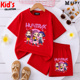 Kids Matching Drop Shoulder T-Shirt and Shorts Set