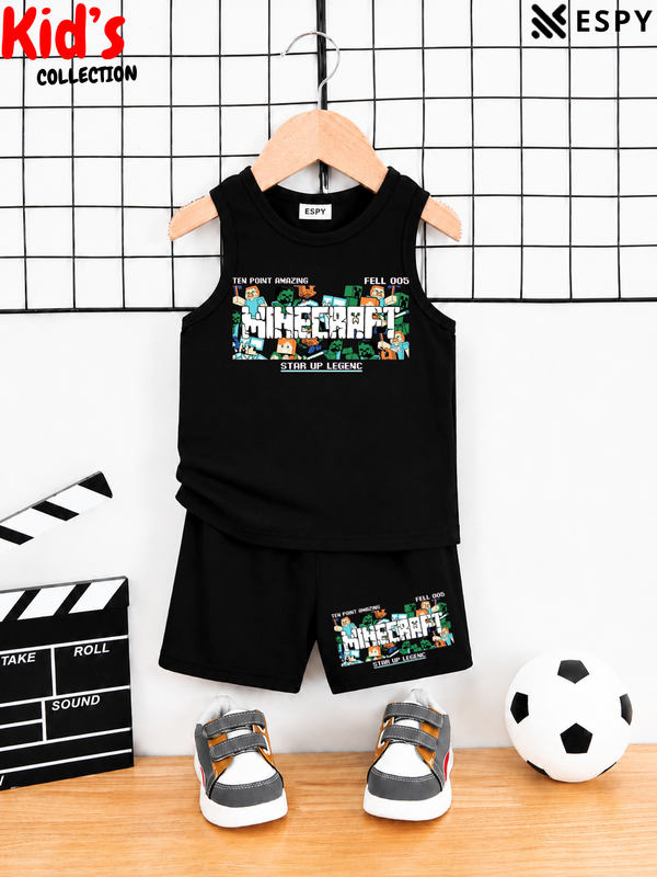 Kids Cotton Tank Top and Shorts Set for Boys & Girls