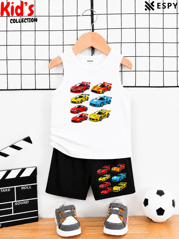 Kids Cotton Tank Top and Shorts Set for Boys & Girls