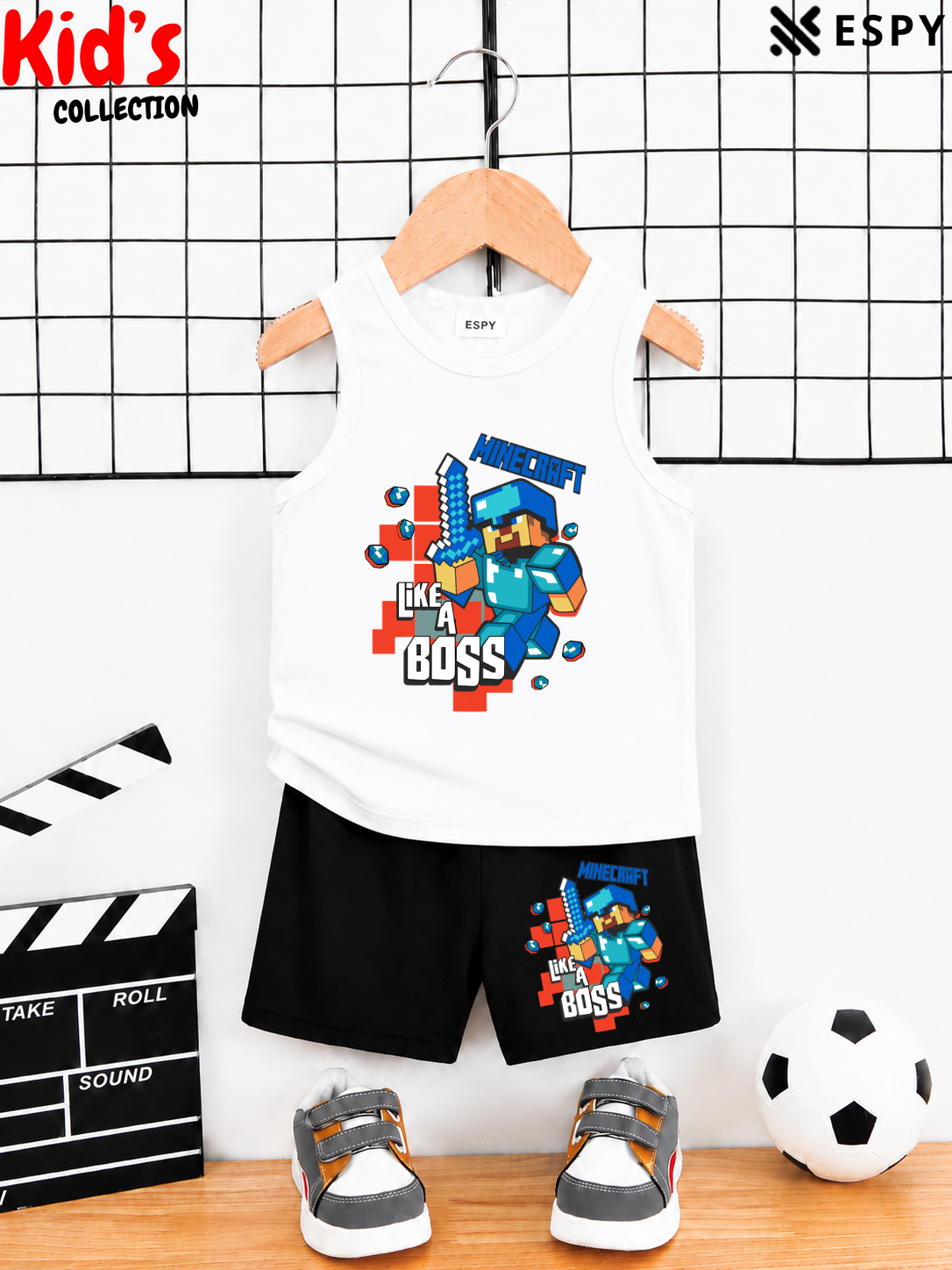 Kids Cotton Tank Top and Shorts Set for Boys & Girls