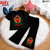 Trendy Kids 2-Piece Outfit Set – Top & Black Flared Pants