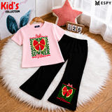 Trendy Kids 2-Piece Outfit Set – Top & Black Flared Pants
