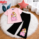 Trendy Kids 2-Piece Outfit Set – Top & Black Flared Pants