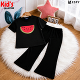 Trendy Kids 2-Piece Outfit Set – Top & Black Flared Pants