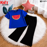Trendy Kids 2-Piece Outfit Set – Top & Black Flared Pants