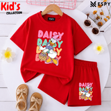 Kids Matching Drop Shoulder T-Shirt and Shorts Set
