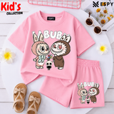Kids Matching Drop Shoulder T-Shirt and Shorts Set