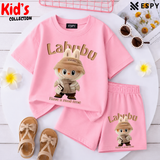 Kids Matching Drop Shoulder T-Shirt and Shorts Set