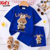 Kids Matching Drop Shoulder T-Shirt and Shorts Set