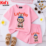 Kids Matching Drop Shoulder T-Shirt and Shorts Set