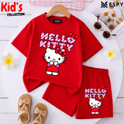 Kids Matching Drop Shoulder T-Shirt and Shorts Set