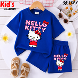 Kids Matching Drop Shoulder T-Shirt and Shorts Set
