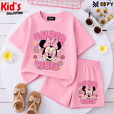 Kids Matching Drop Shoulder T-Shirt and Shorts Set