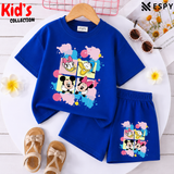 Kids Matching Drop Shoulder T-Shirt and Shorts Set