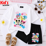Kids Matching Drop Shoulder T-Shirt and Shorts Set