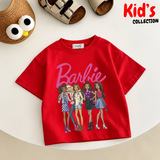 Kids Girls Barbie Drop Shoulder T-Shirt