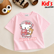 Kids Girls Hello kitty Drop Shoulder T-Shirt