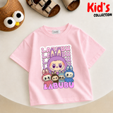 Kids Girls Labubu Drop Shoulder T-Shirt