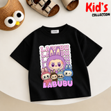 Kids Girls Labubu Drop Shoulder T-Shirt
