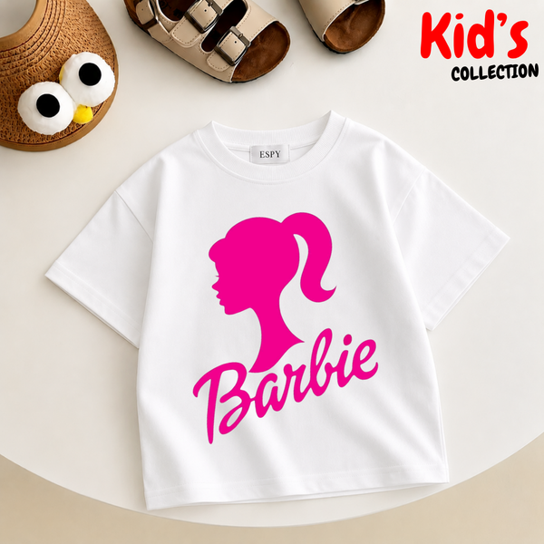 Kids Girls Barbie Drop Shoulder T-Shirt