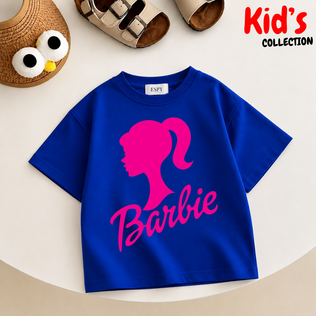 Kids Girls Barbie Drop Shoulder T-Shirt