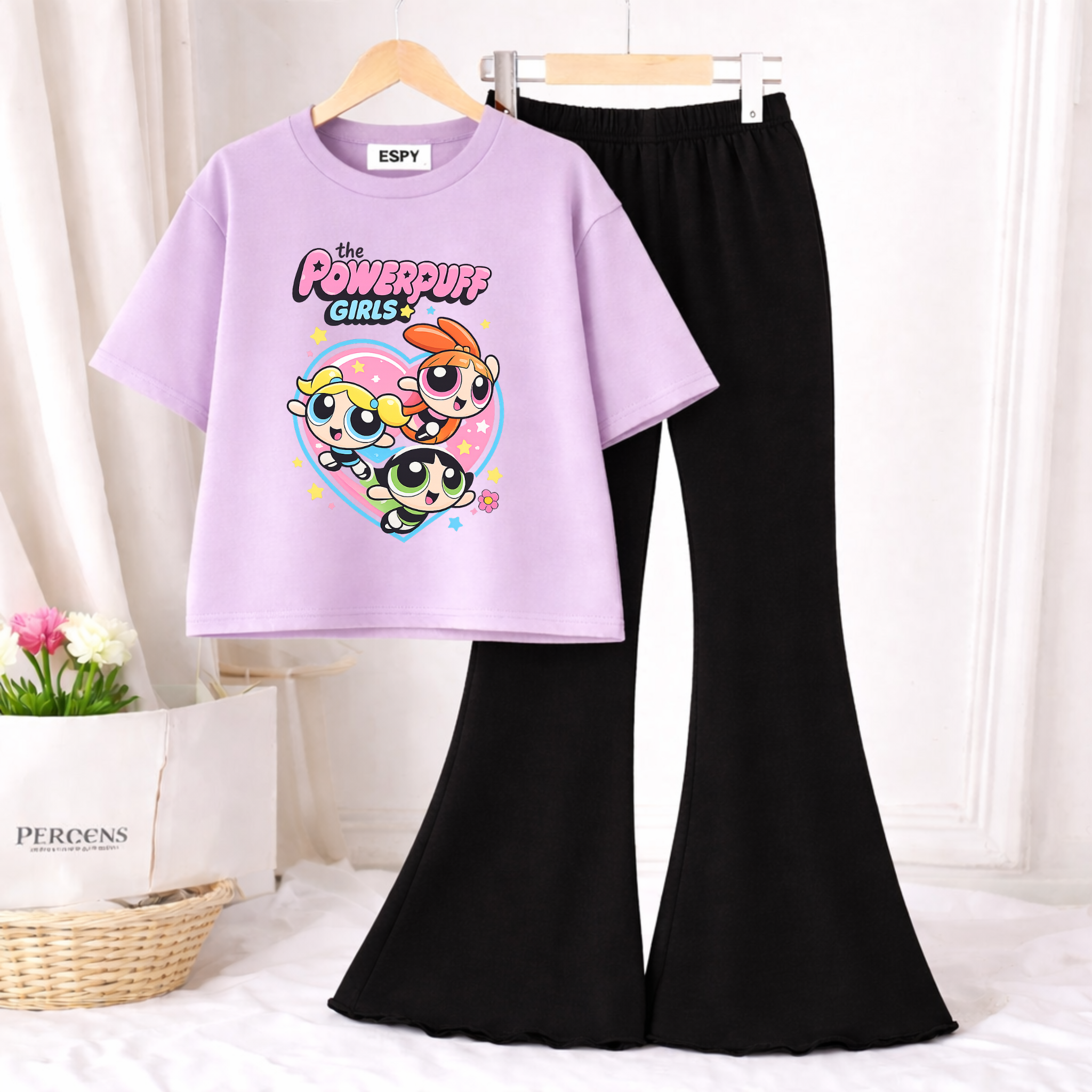 Trendy Women’s Co-Ord Set – Loose Fit Tee & Bootcut Pants